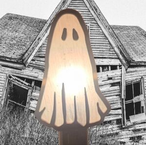 NWOT Glass Ghost Night Light On/Off